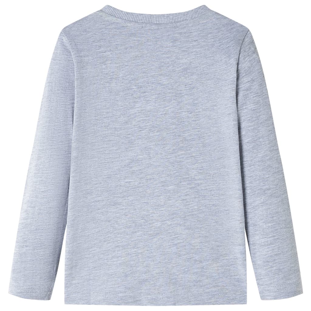 VidaXL Chemise enfant à manches longues 116 gris mélangé