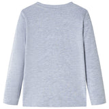 VidaXL Chemise enfant à manches longues 116 gris mélangé