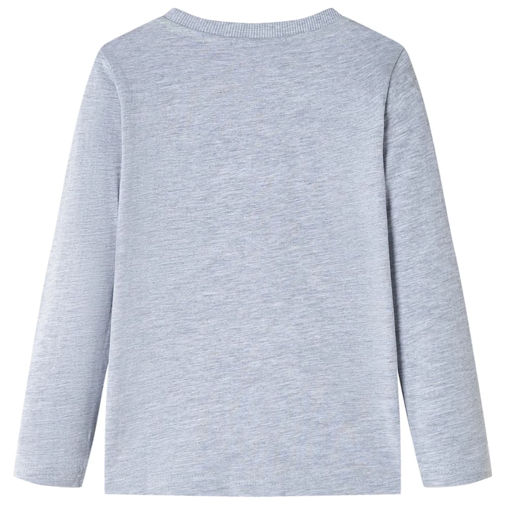 VidaXL Chemise enfant à manches longues 128 gris mélangé