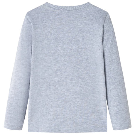 VidaXL Chemise enfant à manches longues 128 gris mélangé