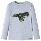 VidaXL Chemise enfant à manches longues 140 gris mélange