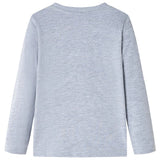 VidaXL Chemise enfant à manches longues 140 gris mélange