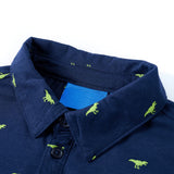 VidaXL Chemise enfant 140 bleu marine