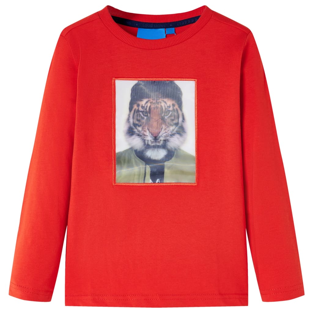 VidaXL Chemise enfant à manches longues 104 rouge