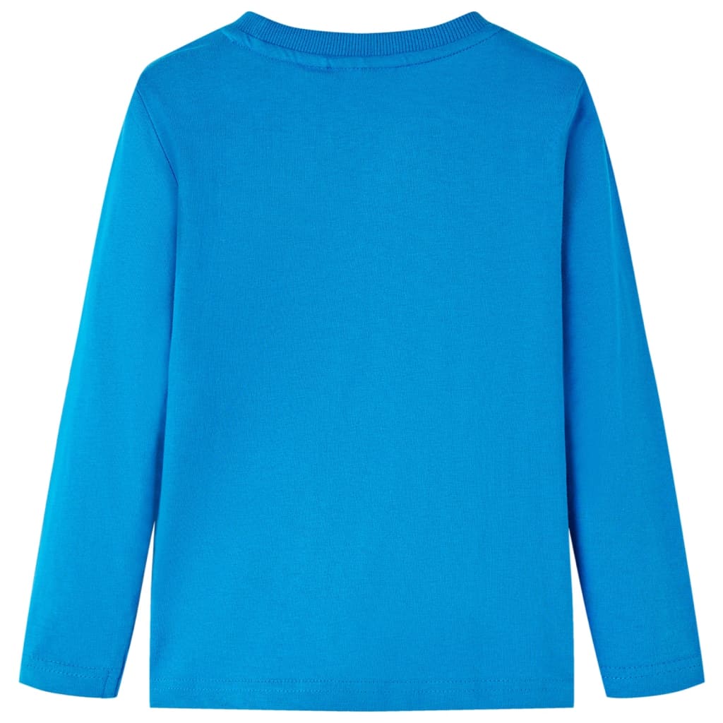 VidaXL Chemise enfant à manches longues 104 bleu cobalt