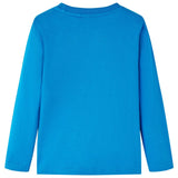 VidaXL Chemise enfant à manches longues 104 bleu cobalt