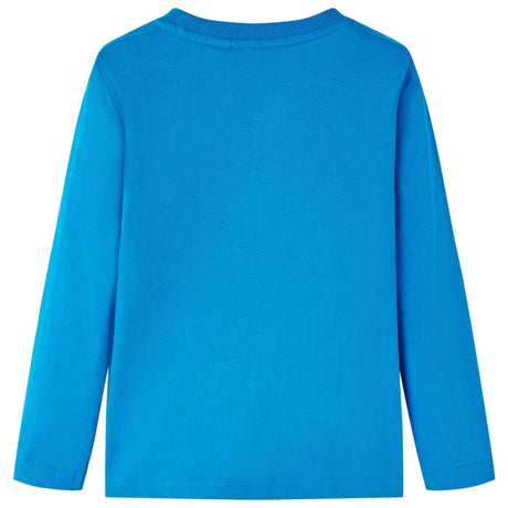 VidaXL Chemise enfant à manches longues 104 bleu cobalt