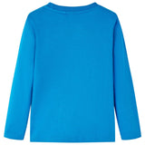 VidaXL Chemise enfant à manches longues 116 bleu cobalt