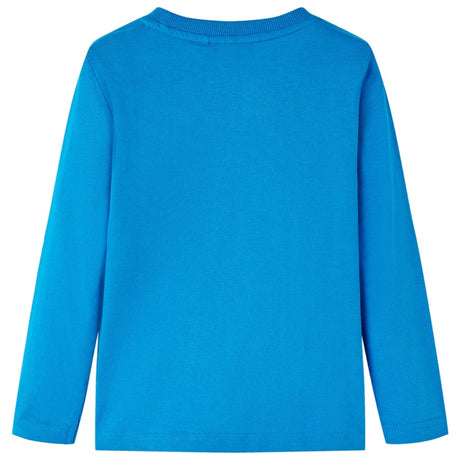 VidaXL Chemise enfant à manches longues 116 bleu cobalt