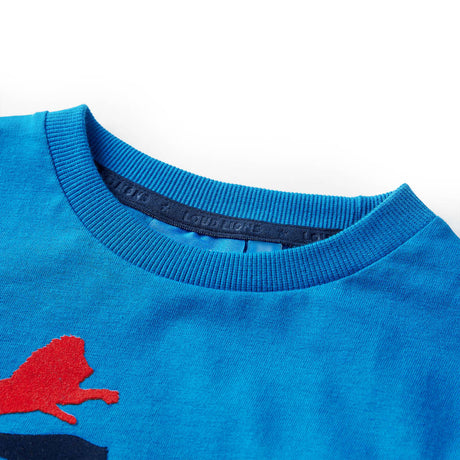 VidaXL Chemise enfant à manches longues 116 bleu cobalt