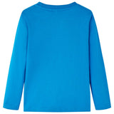VidaXL Chemise enfant à manches longues 128 bleu cobalt