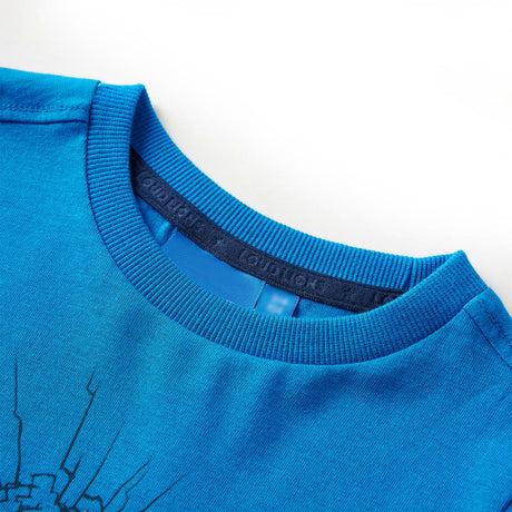VidaXL Chemise enfant à manches longues 92 bleu cobalt