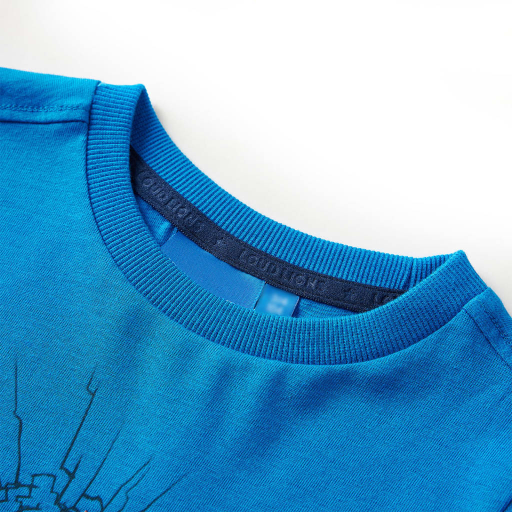 VidaXL Chemise enfant à manches longues 104 bleu cobalt