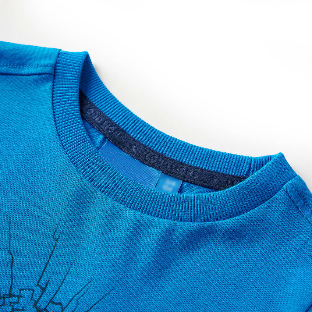 VidaXL Chemise enfant à manches longues 128 bleu cobalt