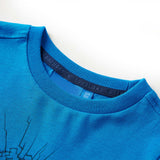 VidaXL Chemise enfant à manches longues 140 bleu cobalt