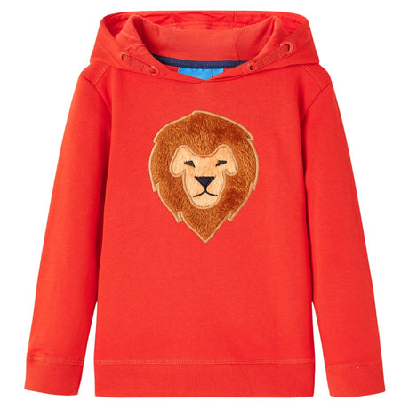 VidaXL Pull enfant à capuche 104 rouge