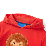 VidaXL pull enfant à capuche 128 rouge