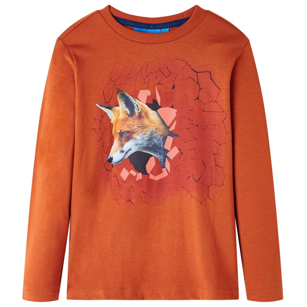 VidaXL Chemise enfant à manches longues 104 couleur rouille clair