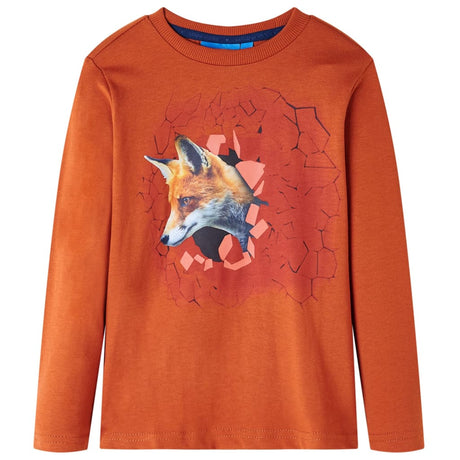 VidaXL Chemise enfant à manches longues 116 couleur rouille clair