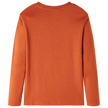 VidaXL Chemise enfant à manches longues 116 couleur rouille clair
