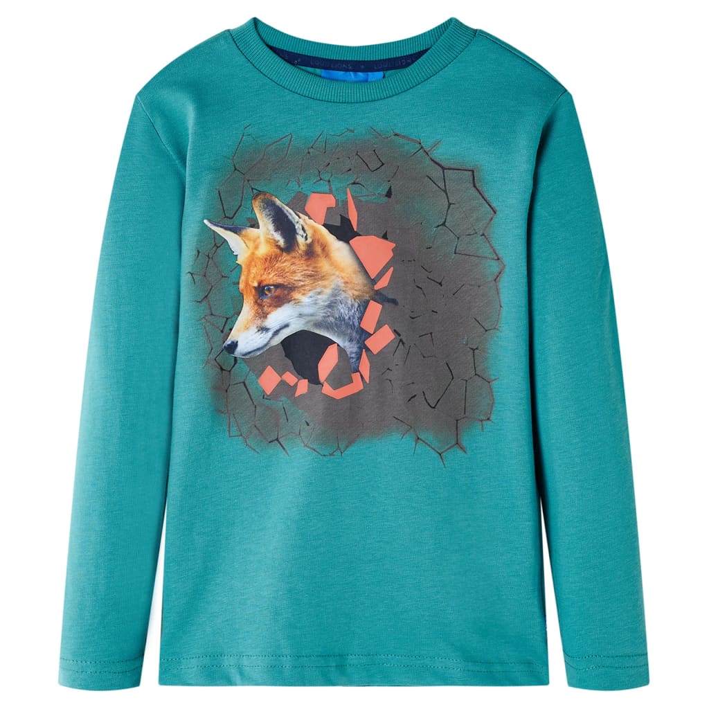 VidaXL Chemise enfant à manches longues 92 bleu mer foncé