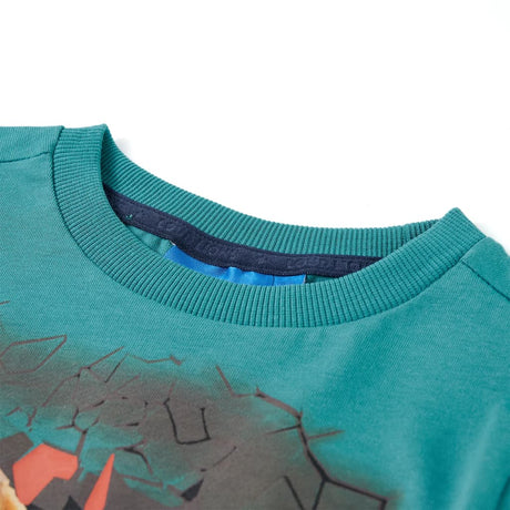 VidaXL Chemise enfant à manches longues 104 bleu mer foncé
