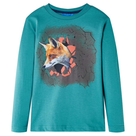 VidaXL Chemise enfant à manches longues 116 bleu mer foncé