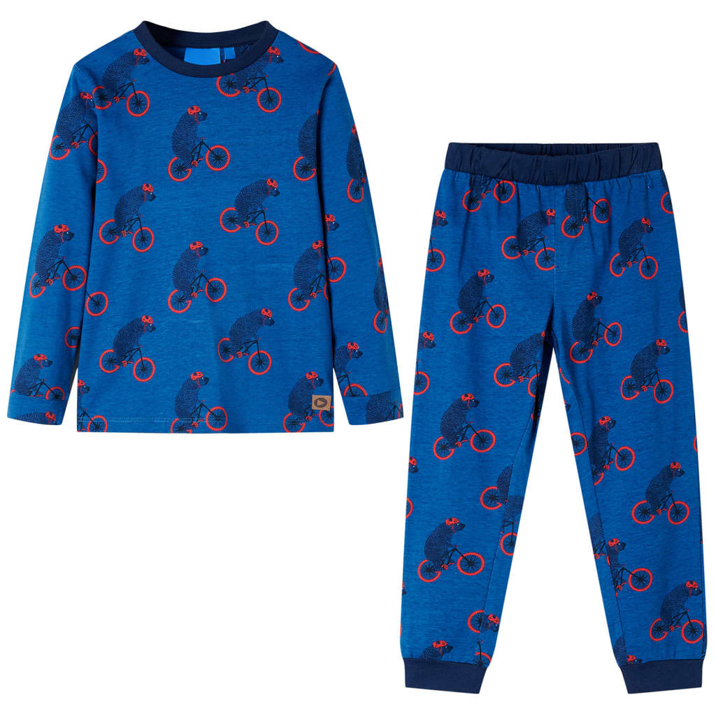 VidaXL Pyjama enfant à manches longues 104 couleur pétrole