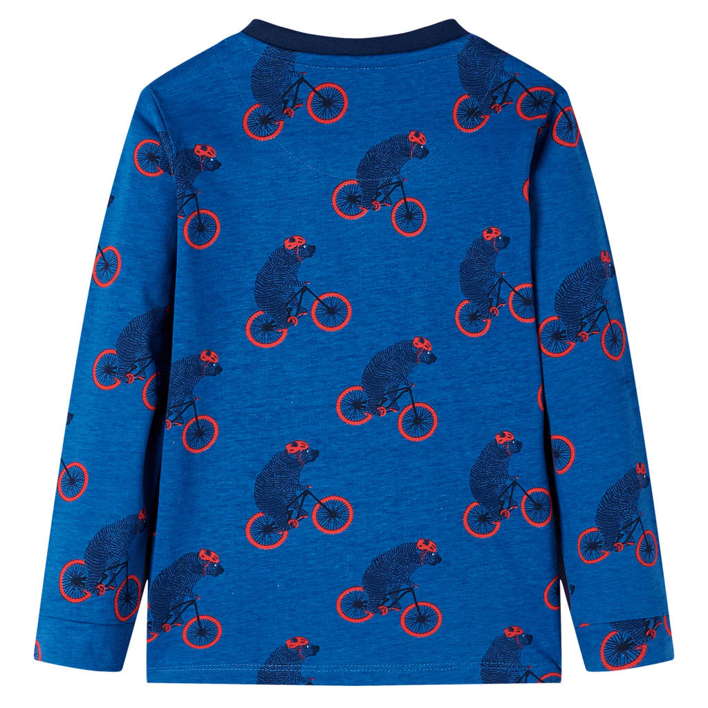 VidaXL Pyjama enfant à manches longues 128 couleur pétrole