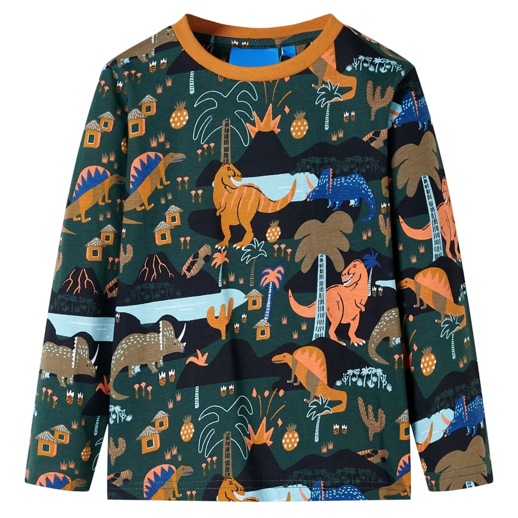 VidaXL Pyjama enfant à manches longues 92 vert foncé