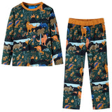 VidaXL Pyjama enfant à manches longues 140 vert foncé