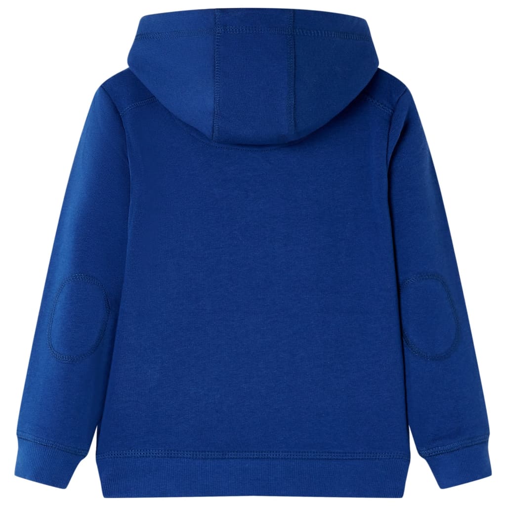 VidaXL Pull enfant à capuche 92 bleu foncé