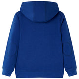 VidaXL Pull enfant à capuche 116 bleu foncé