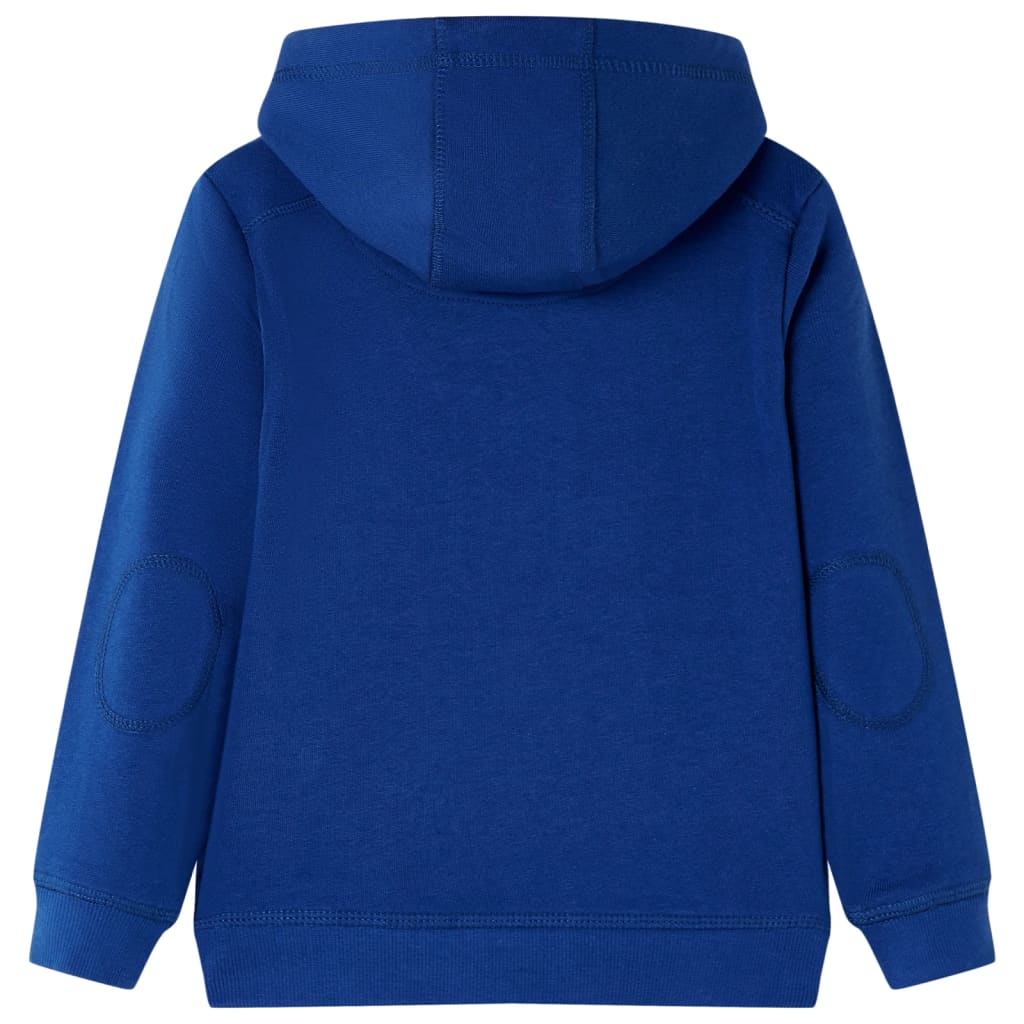 VidaXL Pull enfant à capuche 128 bleu foncé