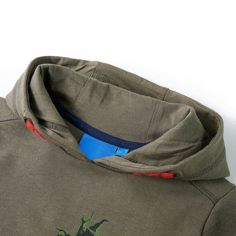 VidaXL Pull enfant à capuche 104 kaki