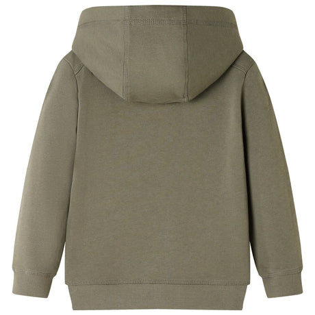 VidaXL Pull enfant à capuche 128 kaki
