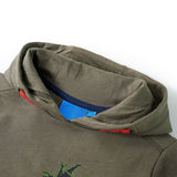 VidaXL Pull enfant à capuche 140 kaki