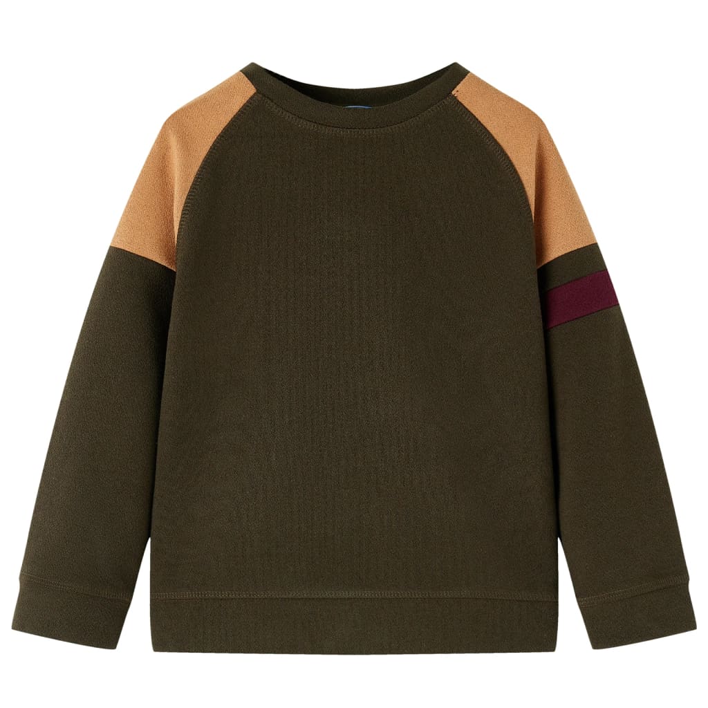 VidaXL Pull enfant 92 kaki foncé et camel