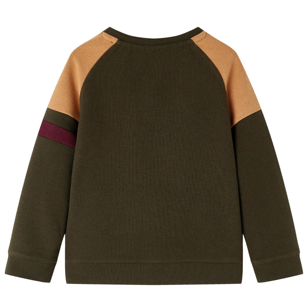VidaXL Pull enfant 92 kaki foncé et camel