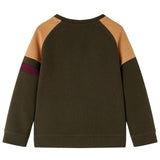 VidaXL Pull enfant 92 kaki foncé et camel