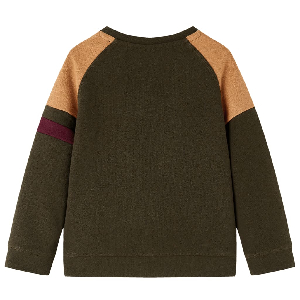 VidaXL Pull enfant 104 kaki foncé et camel
