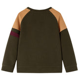 VidaXL Pull enfant 104 kaki foncé et camel