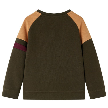 VidaXL Pull enfant 140 kaki foncé et camel