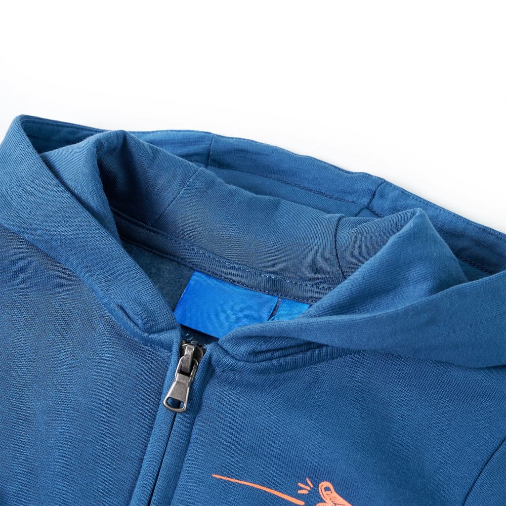 VidaXL Cardigan enfant avec capuche 92 bleu