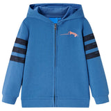 VidaXL Gilet enfant avec capuche 104 bleu