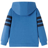 VidaXL Gilet enfant avec capuche 104 bleu