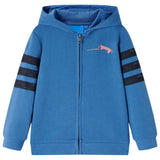 VidaXL Gilet enfant avec capuche 140 bleu