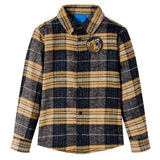 VidaXL Chemise enfant à carreaux 116 jaune et noir