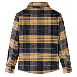VidaXL Chemise enfant à carreaux 116 jaune et noir