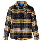 VidaXL Chemise enfant à carreaux 128 jaune et noir